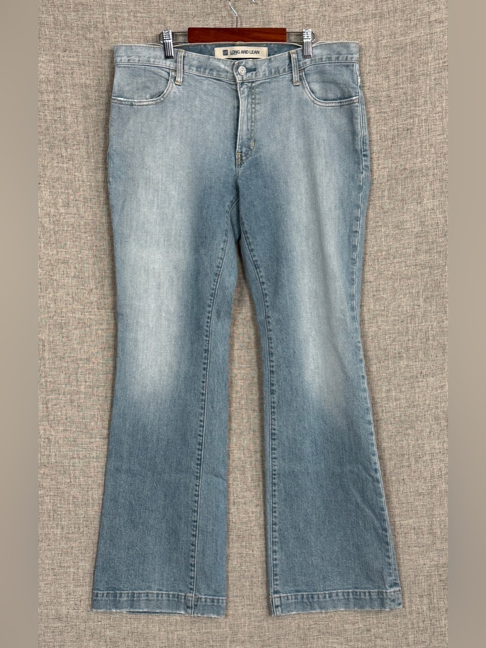 GAP Women’s Vintage Y2K Long And Lean Stretch Light Blue Flare Jeans